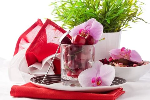 Cherry cocktail 4 Stock Photos