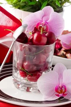 Cherry cocktail 4 Stock Photos