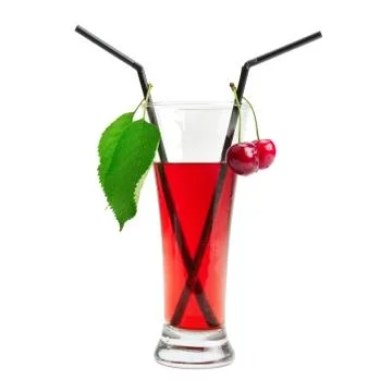 Cherry cocktail isolated 스톡 사진