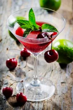 Cherry cocktail Stock-Fotos