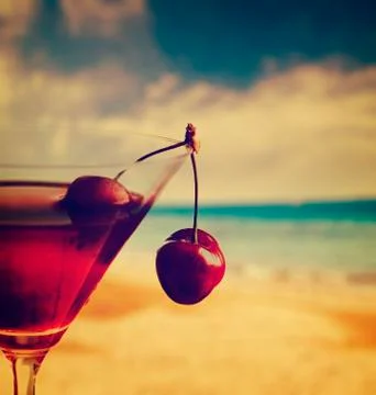 Cherry cocktail Foto stock