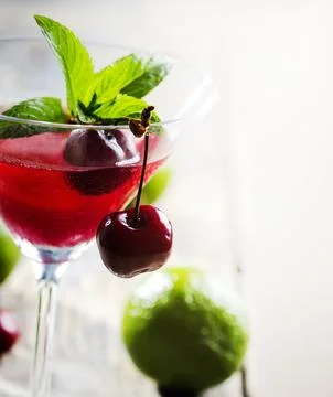 Cherry Cocktail Stock-Fotos
