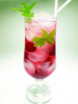 Cherry cold lemonade Stock Photos