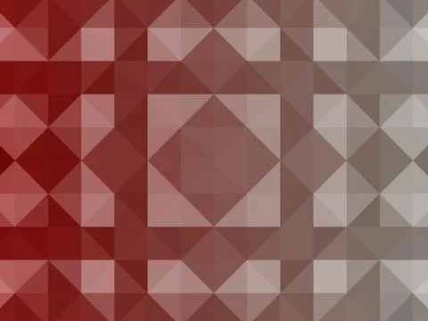 Cherry-colored pixel background. Mosaic texture. Triangular pixelation. Stockillustratie