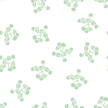 Cherry composition glyph seamless pattern Illustrazione stock