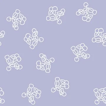 Cherry composition line seamless pattern Stock Illustration