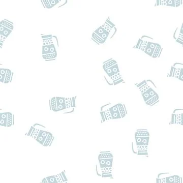 Cherry compote glyph seamless pattern イラスト素材