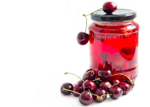 Cherry compote Stockfoto's