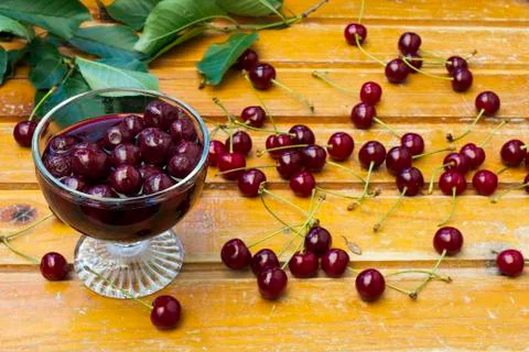 Cherry Compote Stock Photos