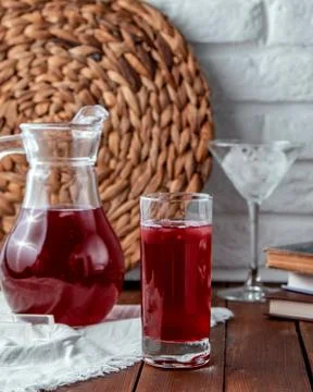 Cherry compote on the table Stock Photos