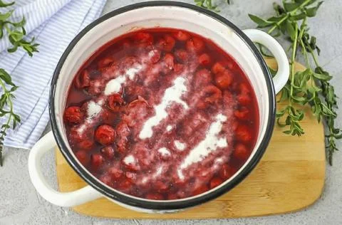 Cherry Coolie For Cake3 Stock Photos
