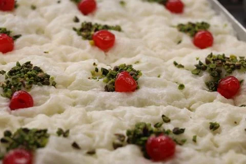 Cherry Cream Cake Stock Photos