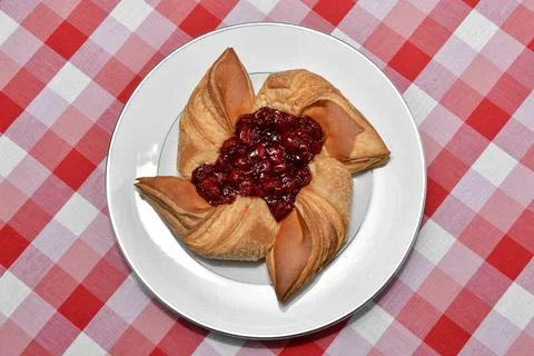 Cherry Croissant Stock Photos