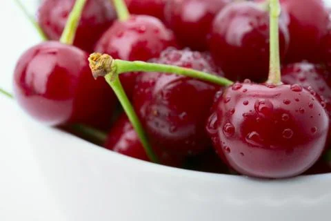 Cherry is in a cup Stock Photos