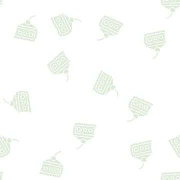 Cherry dessert glyph seamless pattern Stock Illustration