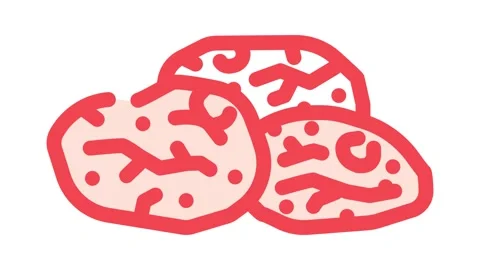 Cherry dried fruit color icon animation Stock Footage 327270253
