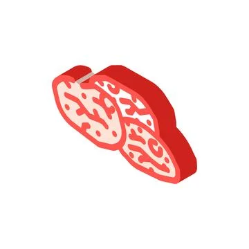 Cherry dried fruit isometric icon vector illustration Stock Illustration