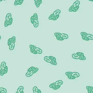 Cherry dried fruit line vector seamless pattern Stock Illustration