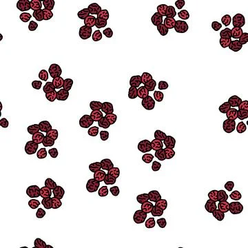 Cherry dried fruit vector seamless pattern 스톡 일러스트