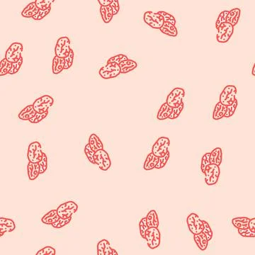 Cherry dried fruit vector seamless pattern Stock Illustration