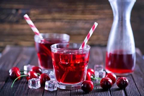 Cherry drink Stock Photos