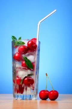 Cherry drink Stock Photos