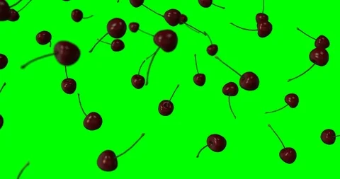 Cherry falling slow motion Stock Footage 88155969