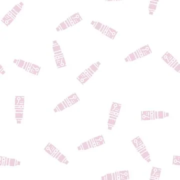 Cherry flavor glyph seamless pattern 스톡 일러스트