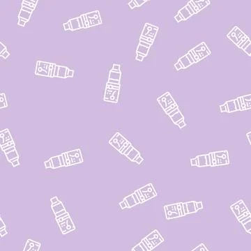 Cherry flavor line seamless pattern Stock Illustration