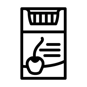 Cherry flavored cigarettes line icon vector illustration Illustrazione stock