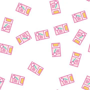 Cherry flavored cigarettes vector seamless pattern Stock Illustration