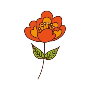 Cherry flower stem nature delicate bloom image Stock Illustration