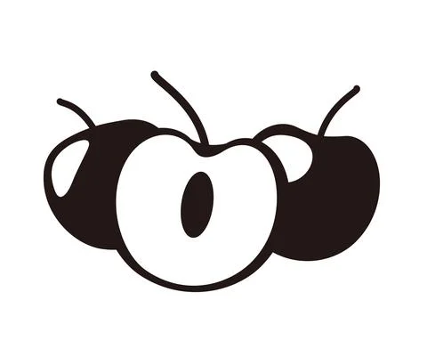 Cherry fruit flat icon, vector illustration Stock Illustration