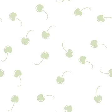Cherry fruit glyph seamless pattern Illustrazione stock