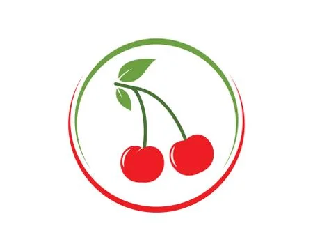 Cherry fruit icon vector Illustrazione stock