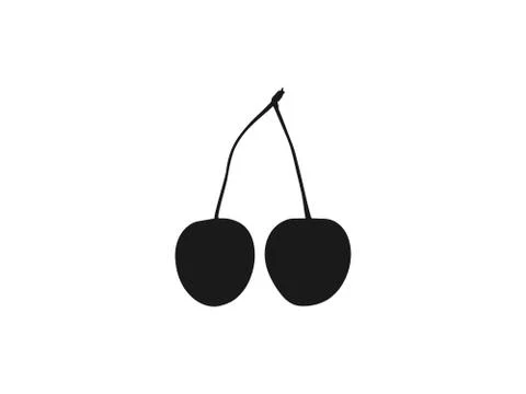 Cherry, fruit icon. Vector illustration, flat design. Stock Illustration