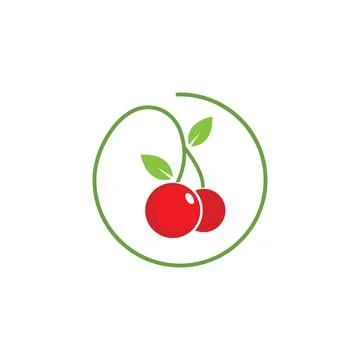 Cherry fruit icon vector illustration Illustrazione stock