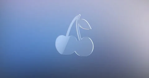 Cherry Glass 3d Icon Stock Footage 67410092