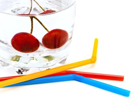 Cherry In Glass Stock Photos