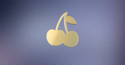 Cherry Gold 3d Icon Stock Footage 67410144