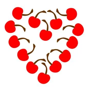 Cherry Heart Stock Illustration