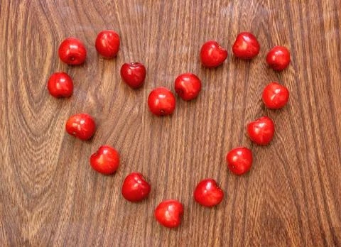 Cherry heart Stock Photos