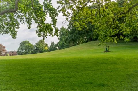 Cherry Hill Park opposite Ely Cathedral near Cambridge, Cambridgeshire Foto stock
