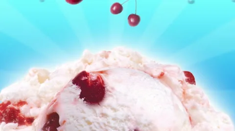 Cherry Ice Cream Video stock 61500743