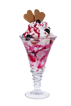 Cherry ice dessert 写真素材