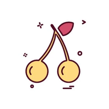 Cherry icon design vector Stock Illustration