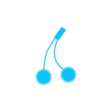 Cherry icon flat. Stock Illustration