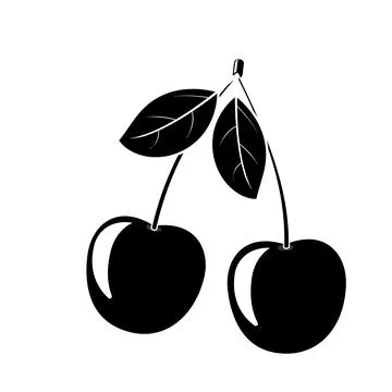 Cherry icon isolated vector illustration on a white background Stock Illustration