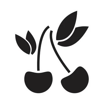 Cherry icon vector design template 스톡 일러스트