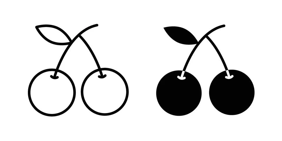 Cherry icon for web projects Illustrazione stock